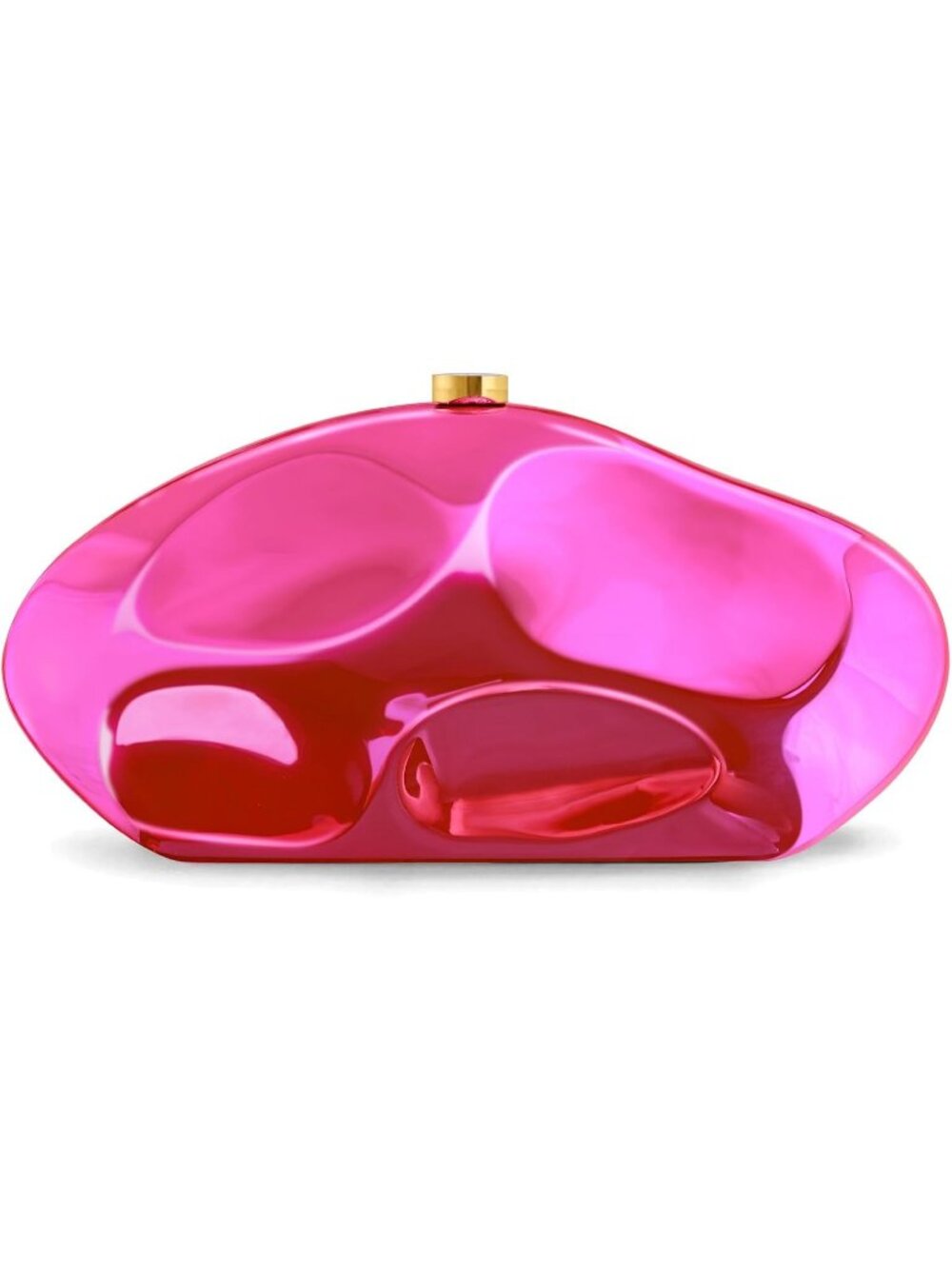 Women's Pink Acrylic Shell Clutch Purse Evening Party Prom Chain Bag